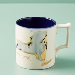 ⭐️ Anthropologie Whitney Winkler Home State Mug New York NWT ⭐️